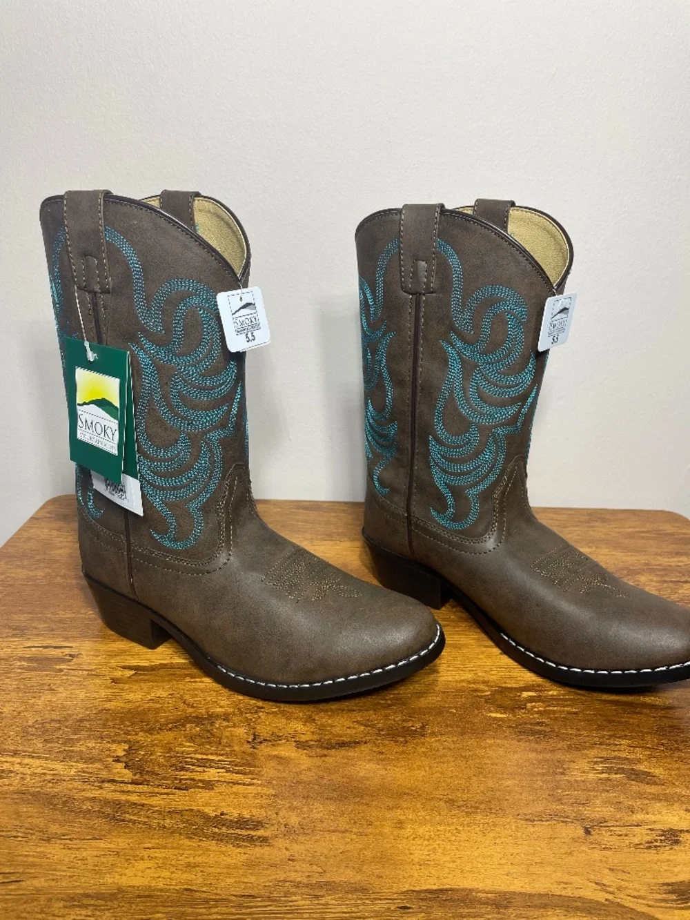 Smoky Mountain Monterey Western Boot Sz Youth 5.5 or Women 7 Coastal Cowgirl New